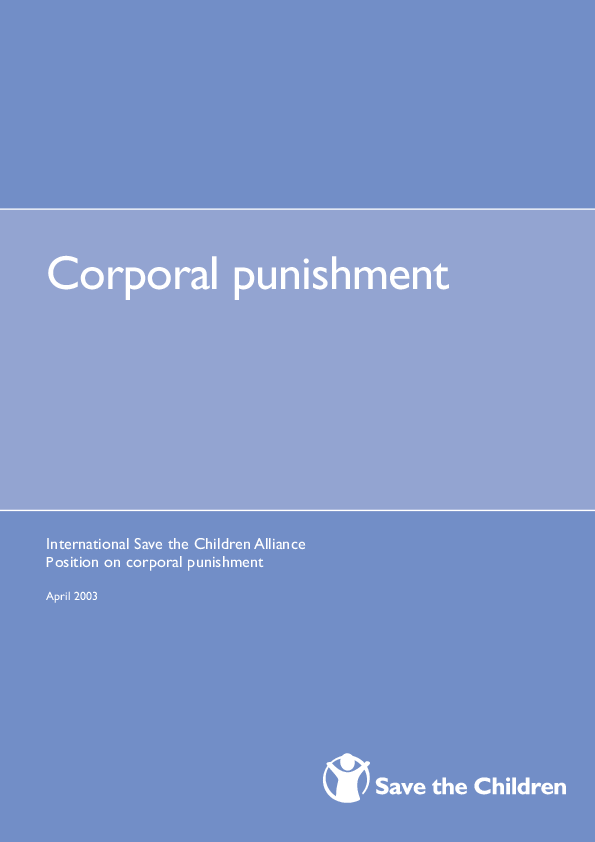 International Save the Children Alliance position on corporal punishment